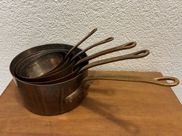 Kupferpfannen-Set, 5-teilig