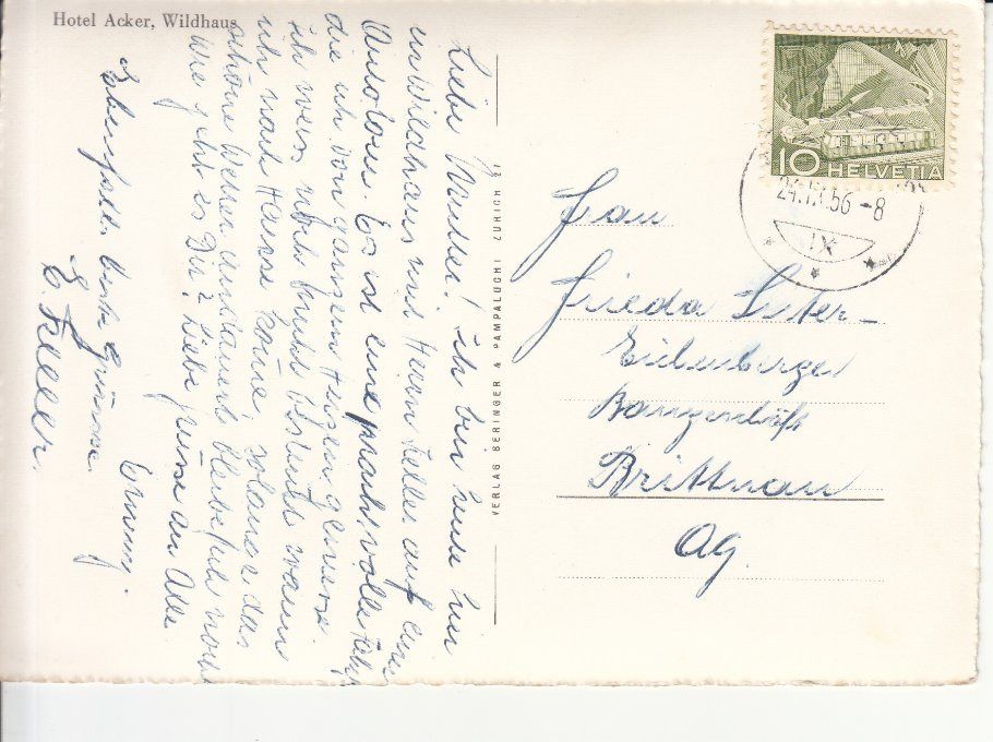 Cartoline postali: Schwendisee 1957 – Usato da Bürglen TG venduto da StampGraf 1