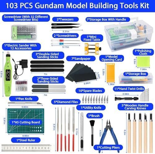 Tous les outils: 103 Stück Modellbau Werkzeug – Neuf avec emballage d'origine à Hundwil par Mr.Wong 2