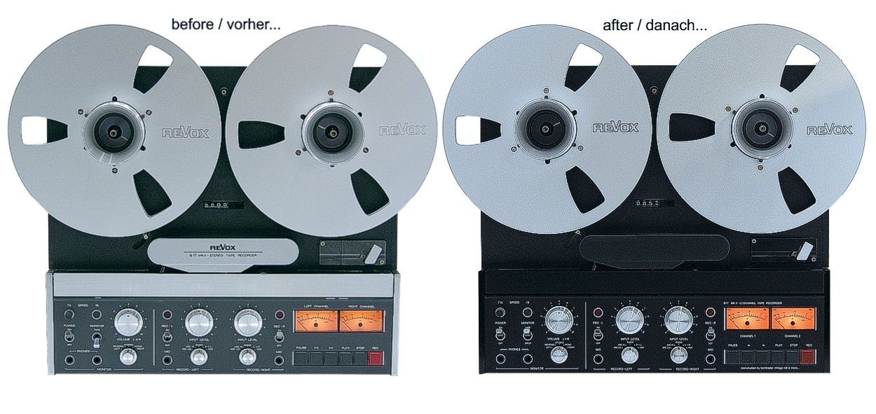 Revox Apparecchi a nastro: Workshop - ReVox B77 Design Umbau schwarz... – Nuovo (secondo la descrizione) da Lohn-Ammannsegg venduto da Techtrading-GmbH