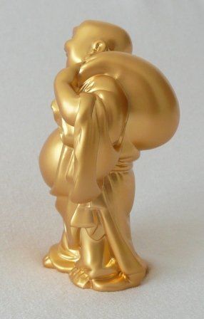 Sculture & Statue: Happy Buddha - goldfarben matt – Nuovo e nell'imballaggio originale da Mauren venduto da Yeelen 4