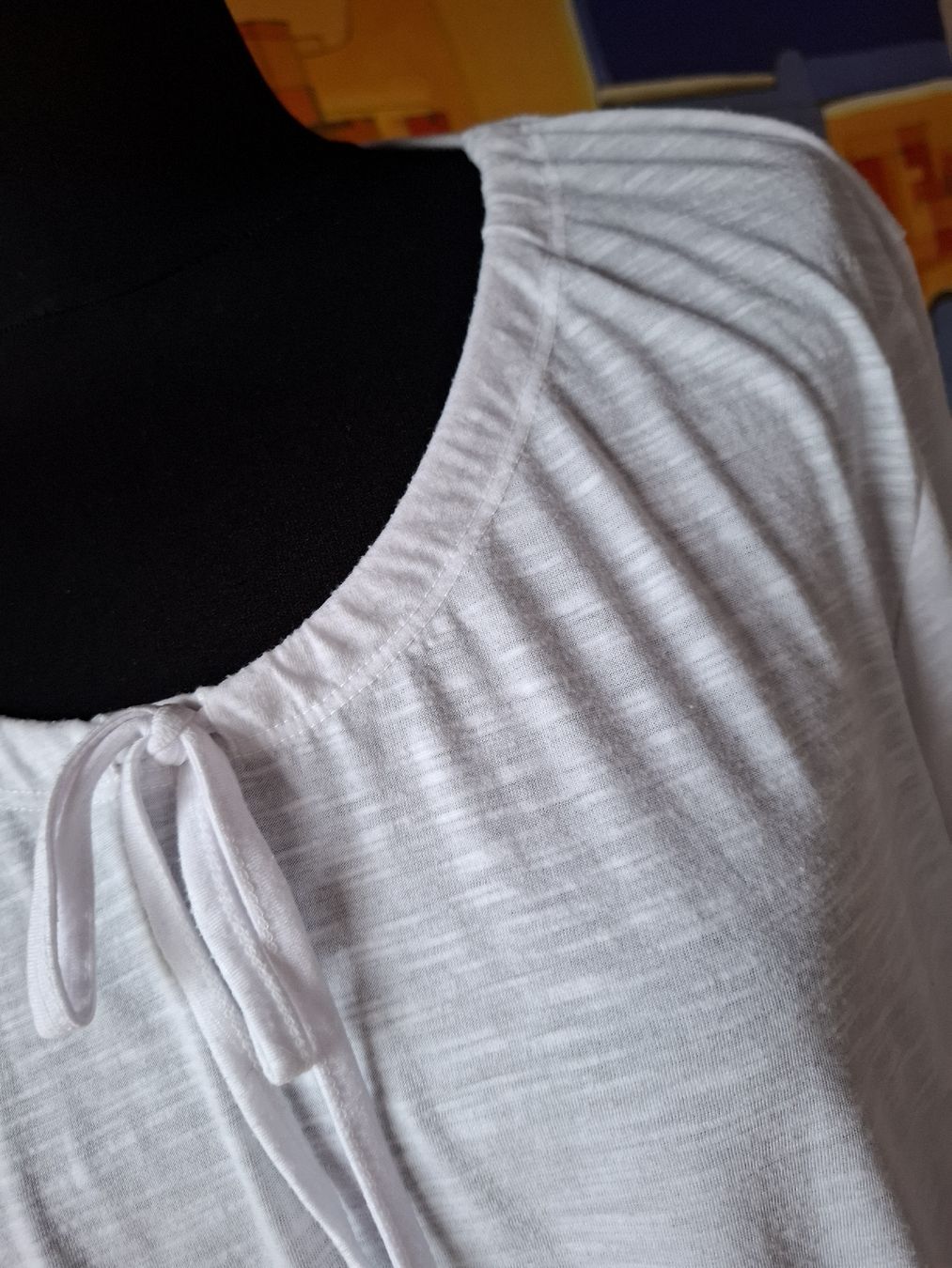 Tuniche: Damen Tunika Bluse Weiß Gr. XXL 48 boho Basic Casual 8 – Usato da Vinelz venduto da sonnenmond77 2
