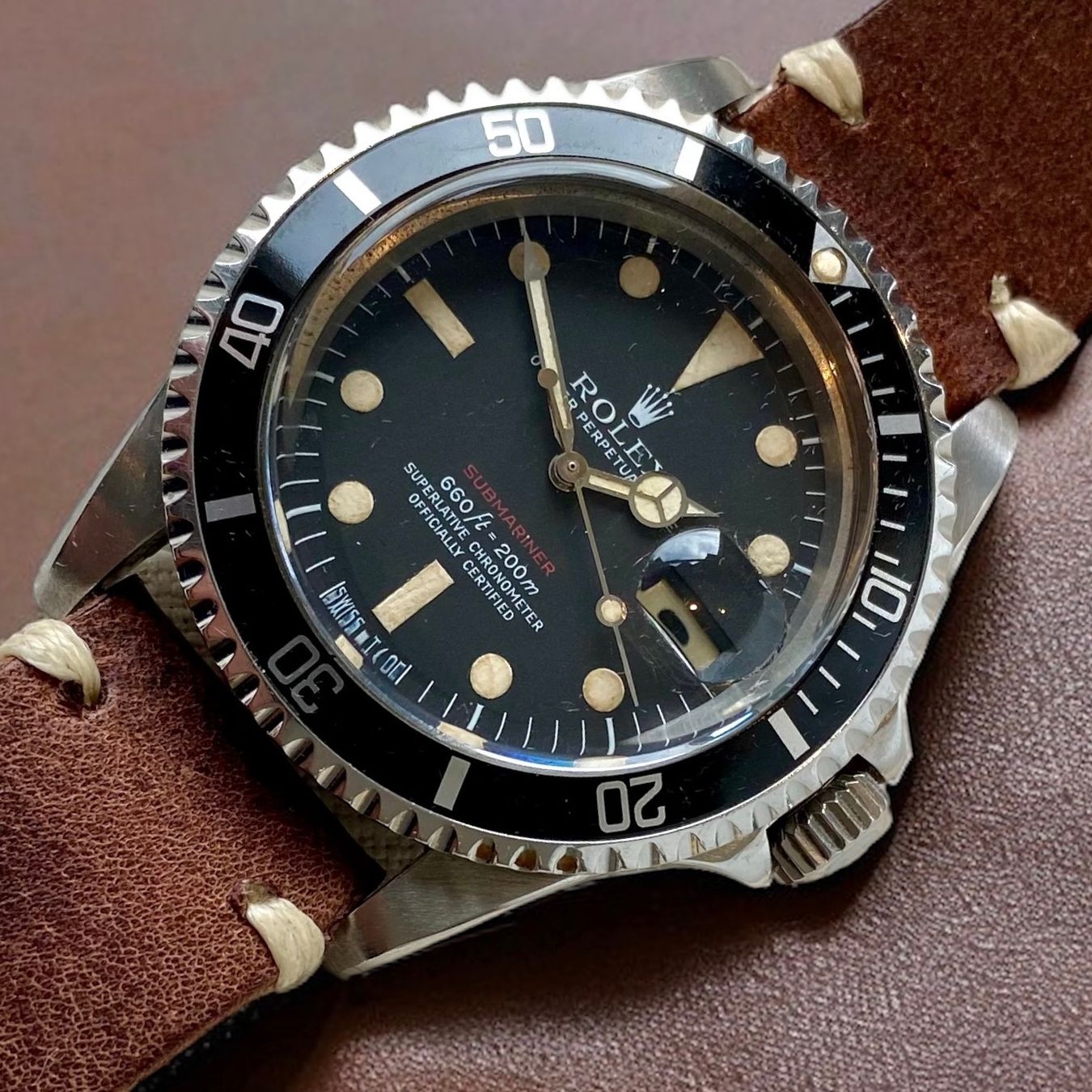 Rolex Orologi: Rolex Vintage Submariner Red Ref. 1680 Patina Dial Mint' – Usato da Morges venduto da 24time 3