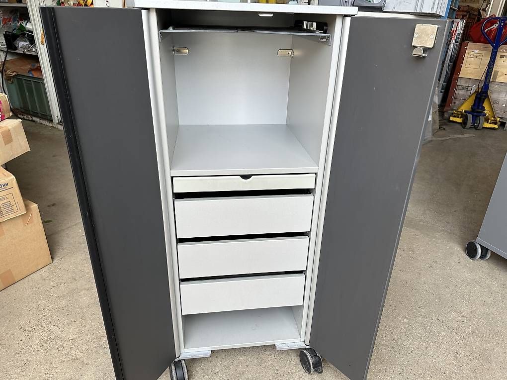 Korpus: Rollcontainer bzw. mobiler PC-Pult, B: 50, T: 48, H: 113cm – Gebraucht aus Necker von liq24 3