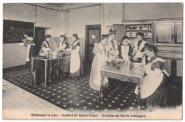Estavayer-le-Lac, Institut Sacré-Coeur, Cuisine école, 1910
