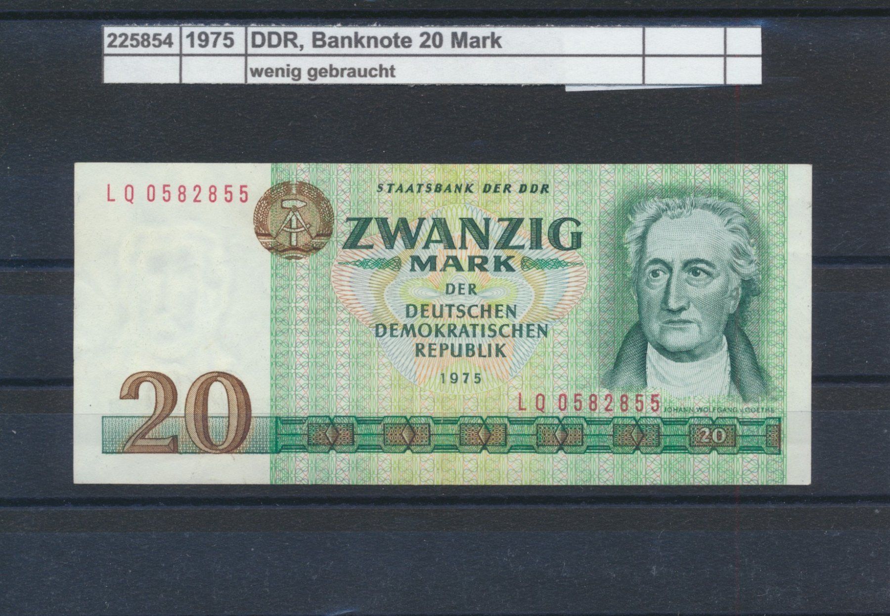 Billets de banque: 1975 DDR, "Banknote - 20 Mark.", wenig gebraucht – D'occasion à Winterthur par Zupogeru