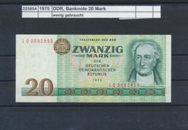 1975 DDR, "Banknote - 20 Mark.", wenig gebraucht