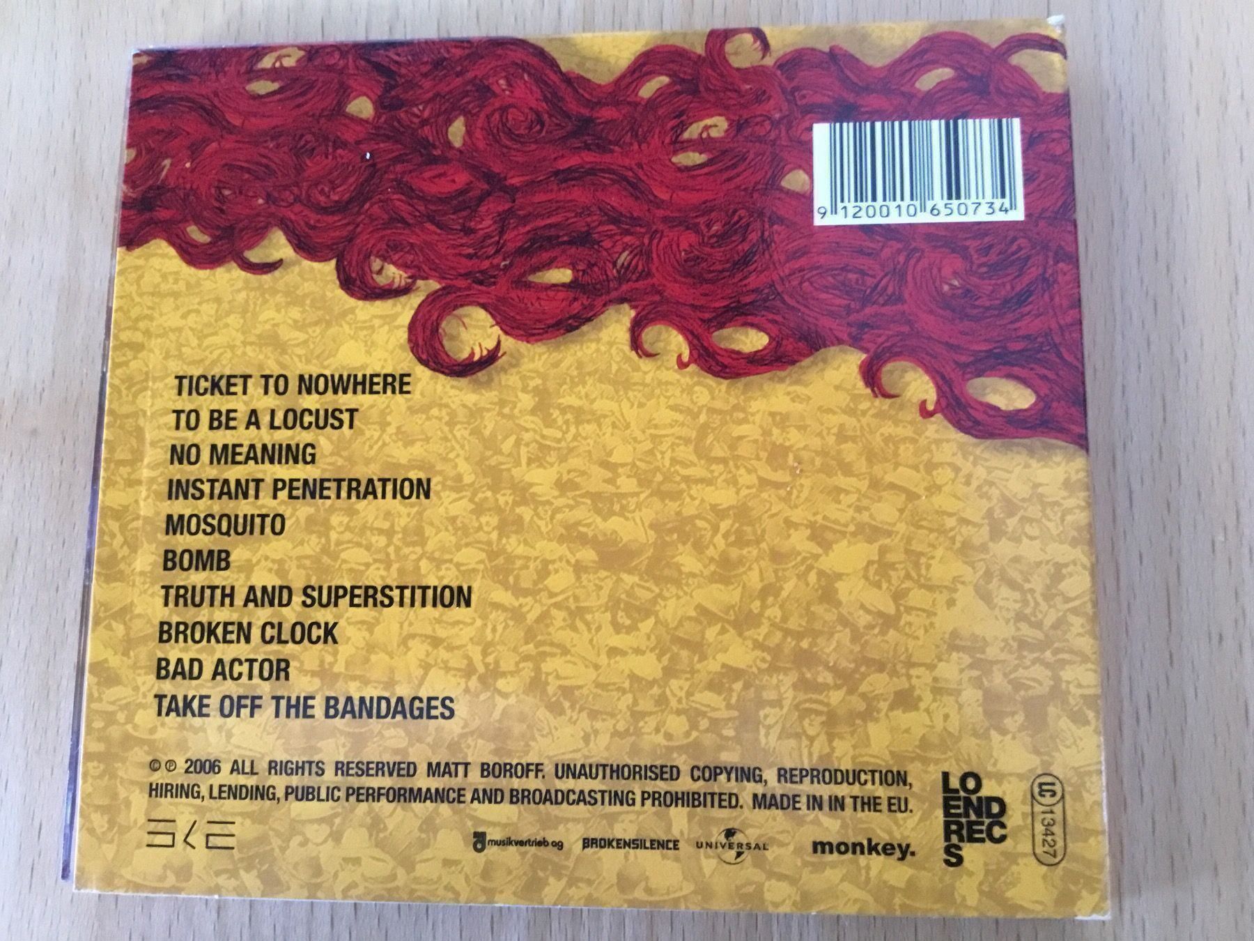 CDs: Matt Boroff - Ticket to Nowhere – Gebraucht aus Rüti ZH von alumedien 1