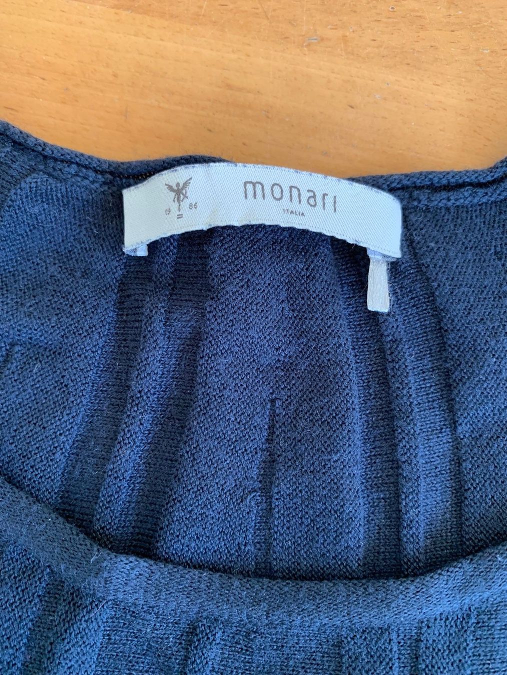 Monari Maglioni & Felpe: MONARI wunderschöner Strickpullover Dunkelblau A-Form Gr. 44 – Usato da Meiringen venduto da Stuffandmore 1