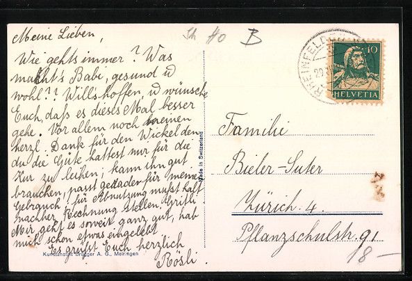 Cartoline postali: AK Rheinfelden, Pension Eden – Usato da Berlin venduto da bartko-reher 1