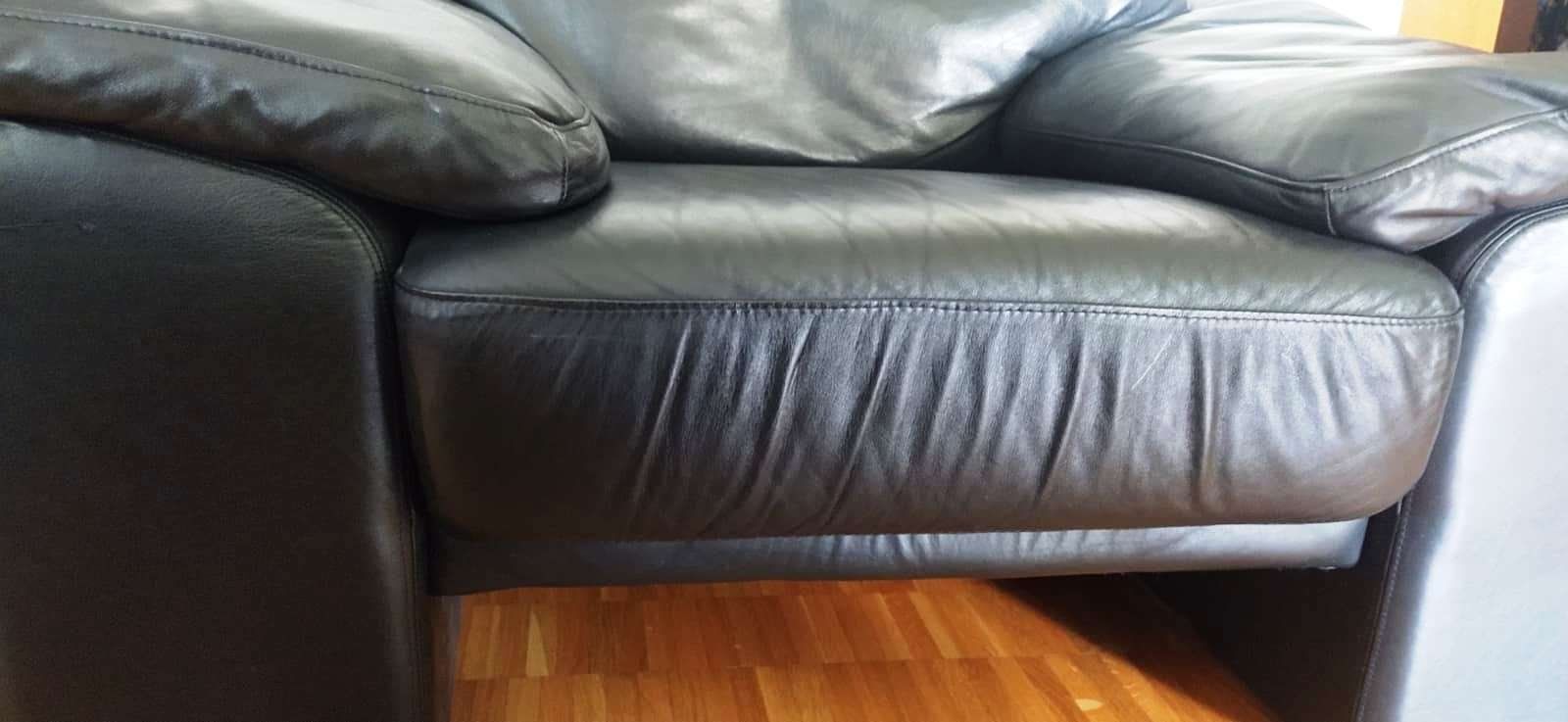 Divani: Ledersessel /  Sofa aus 100% echtem Leder, Schwarz – Usato da Zürich venduto da 1-2-3-Kaufen 9
