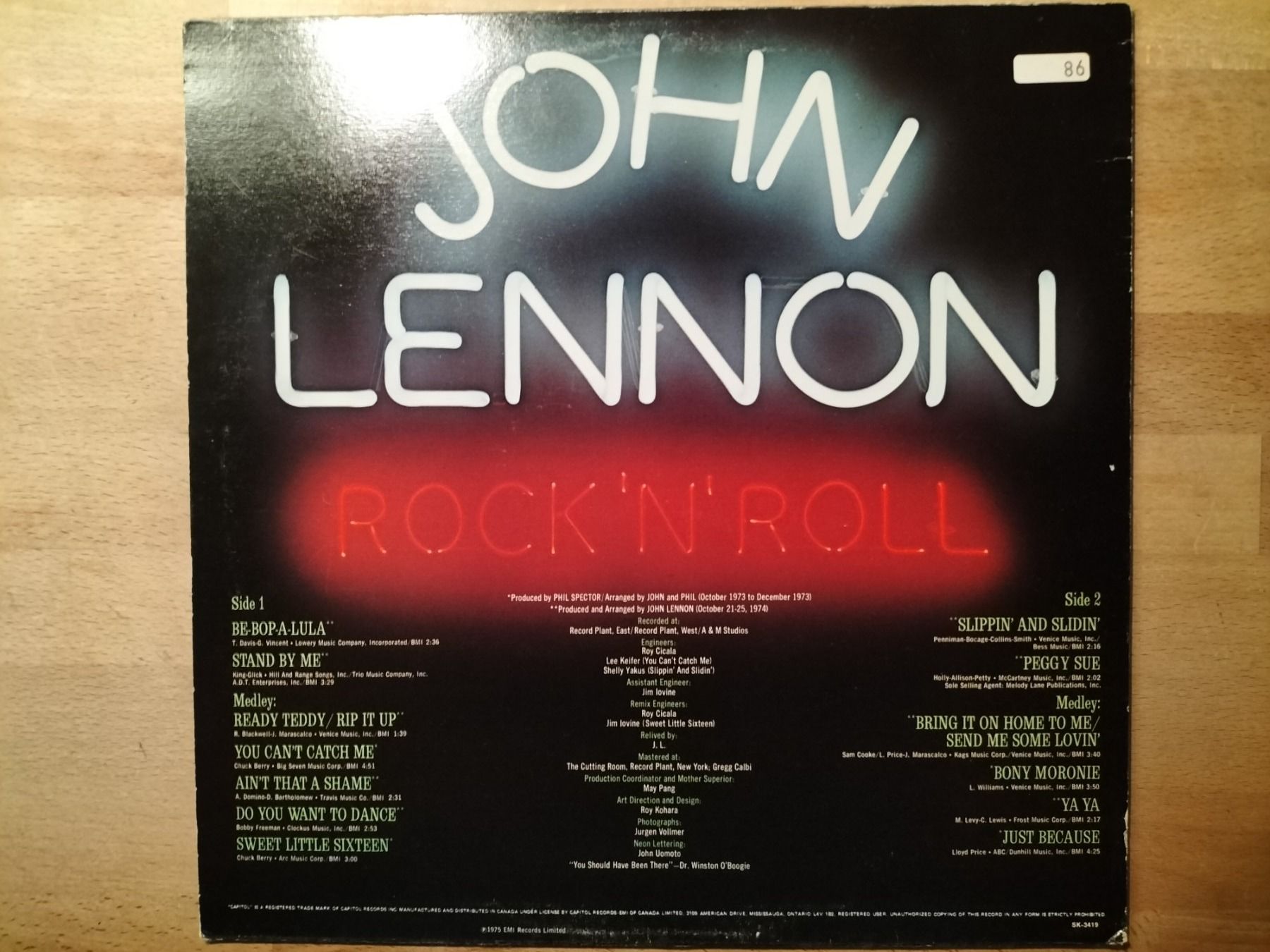 Schallplatten: John Lennon – Rock 'N' Roll – Gebraucht aus Biel / Bienne von Music74 3