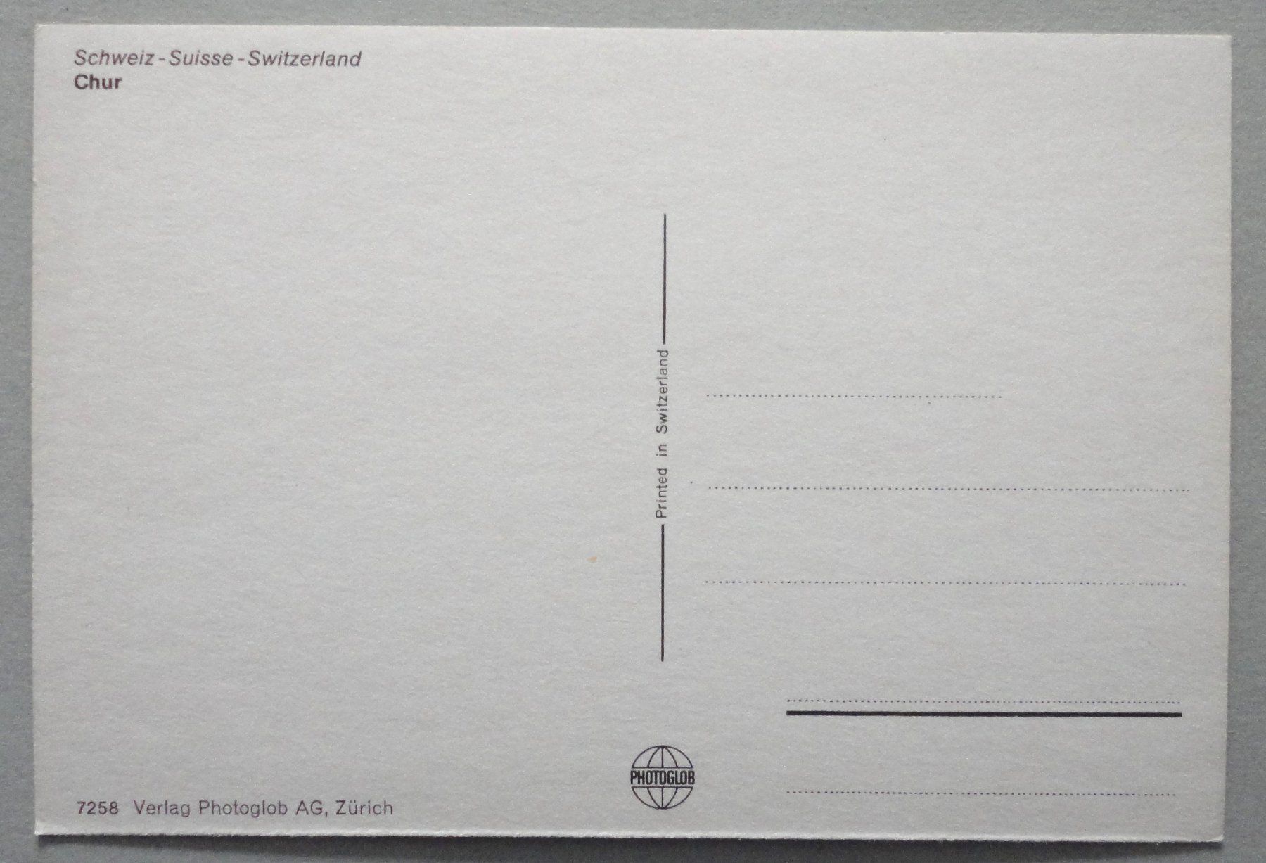 Cartoline postali: Chur – Usato da Fétigny venduto da Billy2miny 1