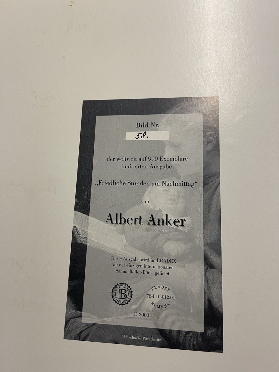 Foto & Immagini: Albert Anker "Friedliche Stunden" Bild Nr. 58 von 990 – Usato da Hergiswil NW venduto da Antik-Edel 7