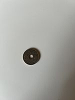 Rare! Pièce de 25 centimes trouée 1923, France!