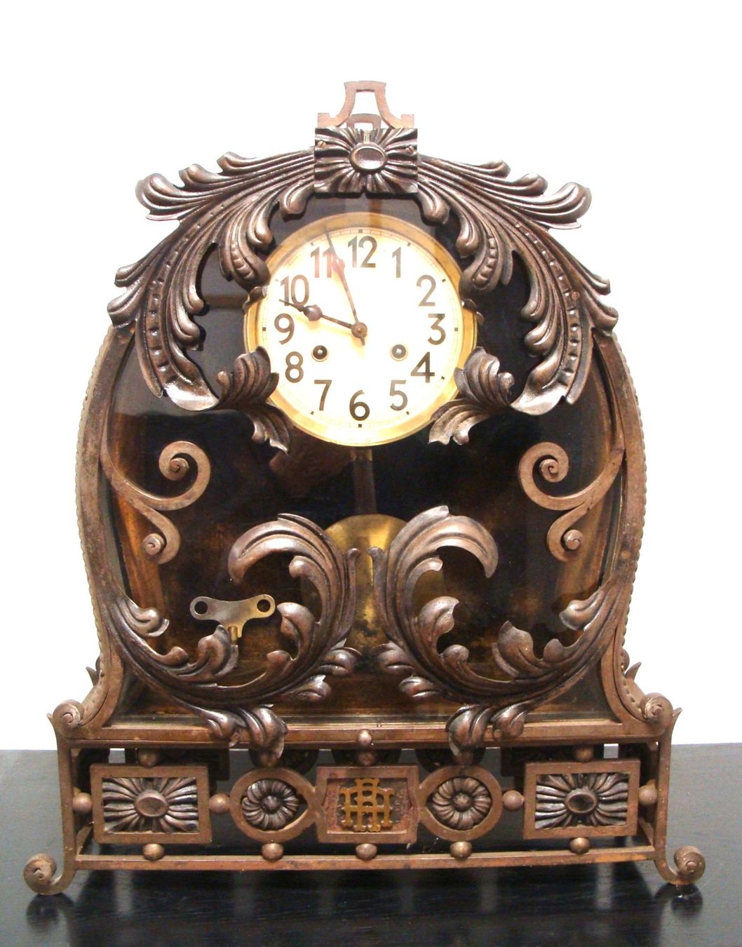 Junghans Orologi da terra & Orologi da parete: KAMINUHR EISEN JUNGHANS PENDULE um 1900 – Usato da Bern venduto da zilicchio
