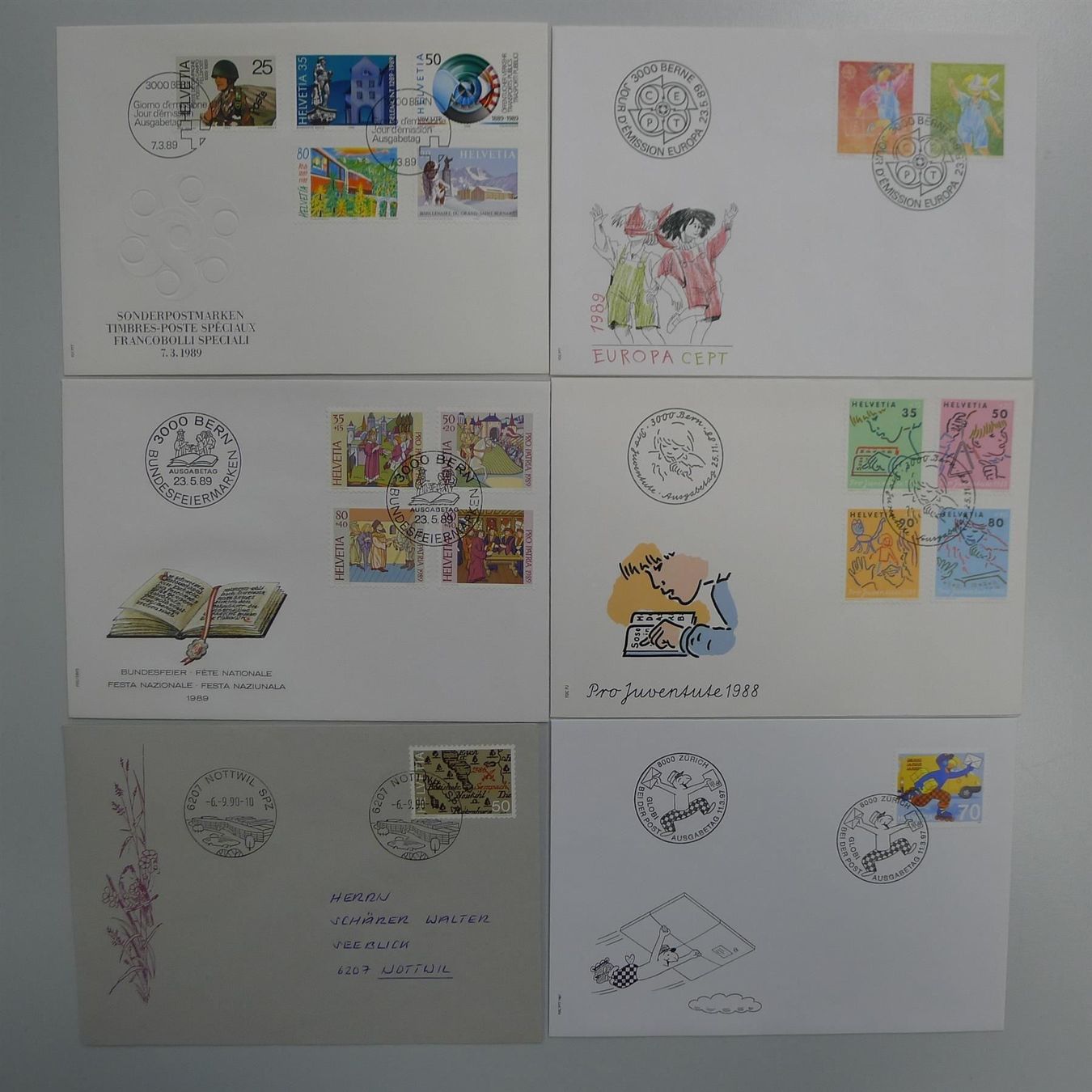 Tutti i francobolli: 100 FDC's mit Einzelmarken + Sätz ! Preiswert angesetzt ! – Usato da Sursee venduto da Luzernerraute 1