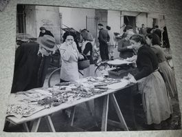 Vintage Foto: Fischmarkt-Szene, Fernand Rausser
