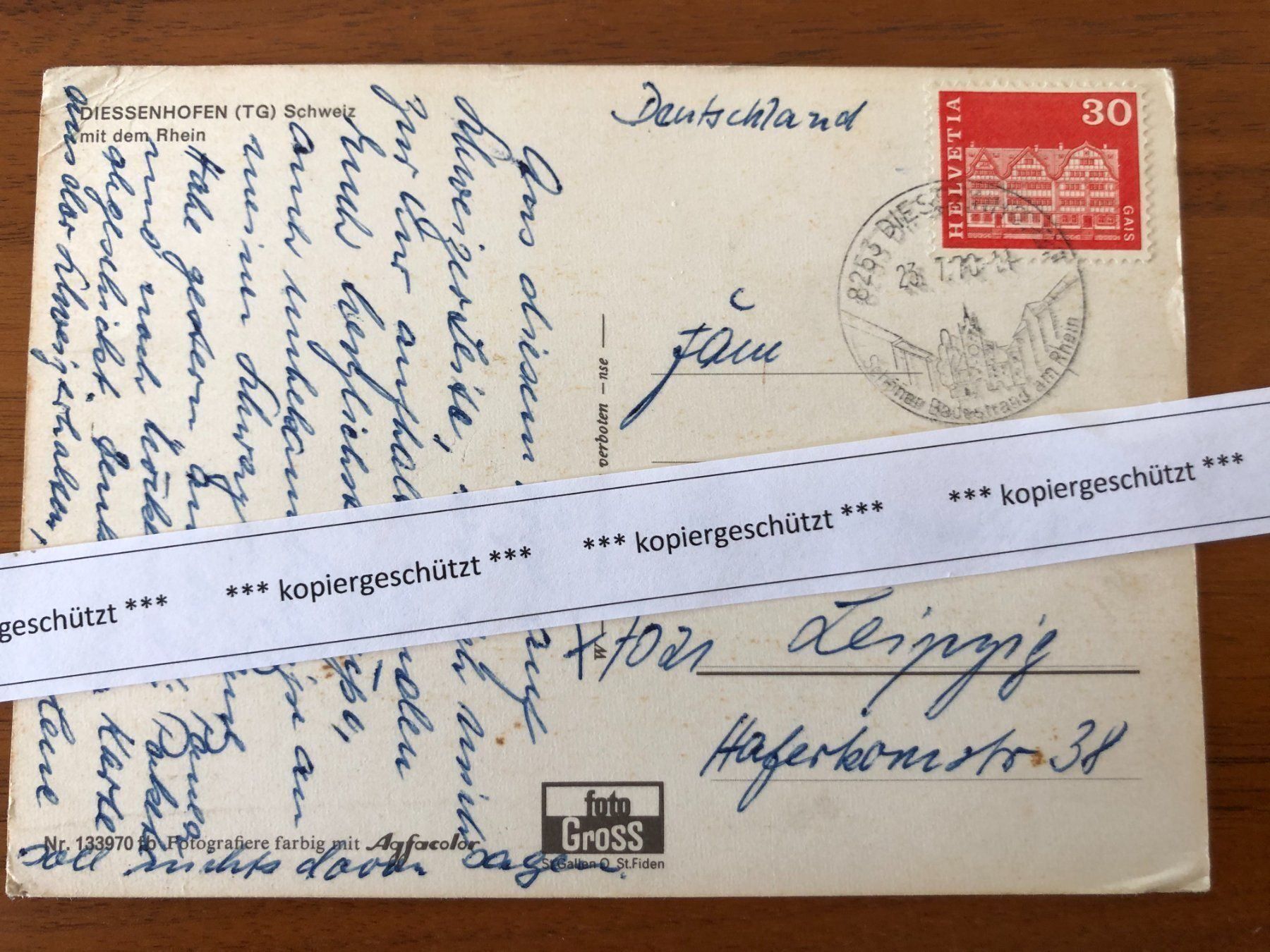 Cartes postales: Diessenhofen mit Rhein AK – D'occasion à Hefenhofen par Bierinder 1