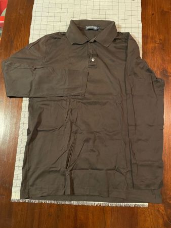Herren Poloshirt Warren & Parker Gr. XL Braun Langarm