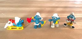 4 x Original Peyo Schlümpfe 70er/80er - Set 7