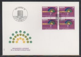1985, FDC, OMPI (D XII) Ergänzungswert, Viererblock