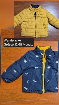 Winterjacke Wendejacke Gr. 12-18M mit Dinos Top Zustand!