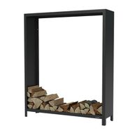 Kaminholzregal 150x40x180 cm | Stahl schwarz