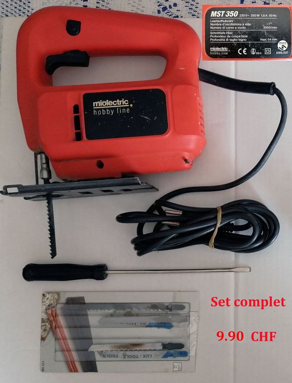 Scie Sauteuse électrique GALAX PRO 400W - Vitesse Réglable Jusqu'à 3000 Tr/min, Coupe Biseau ±45° - Avec Lames Pour Bois Et Métal