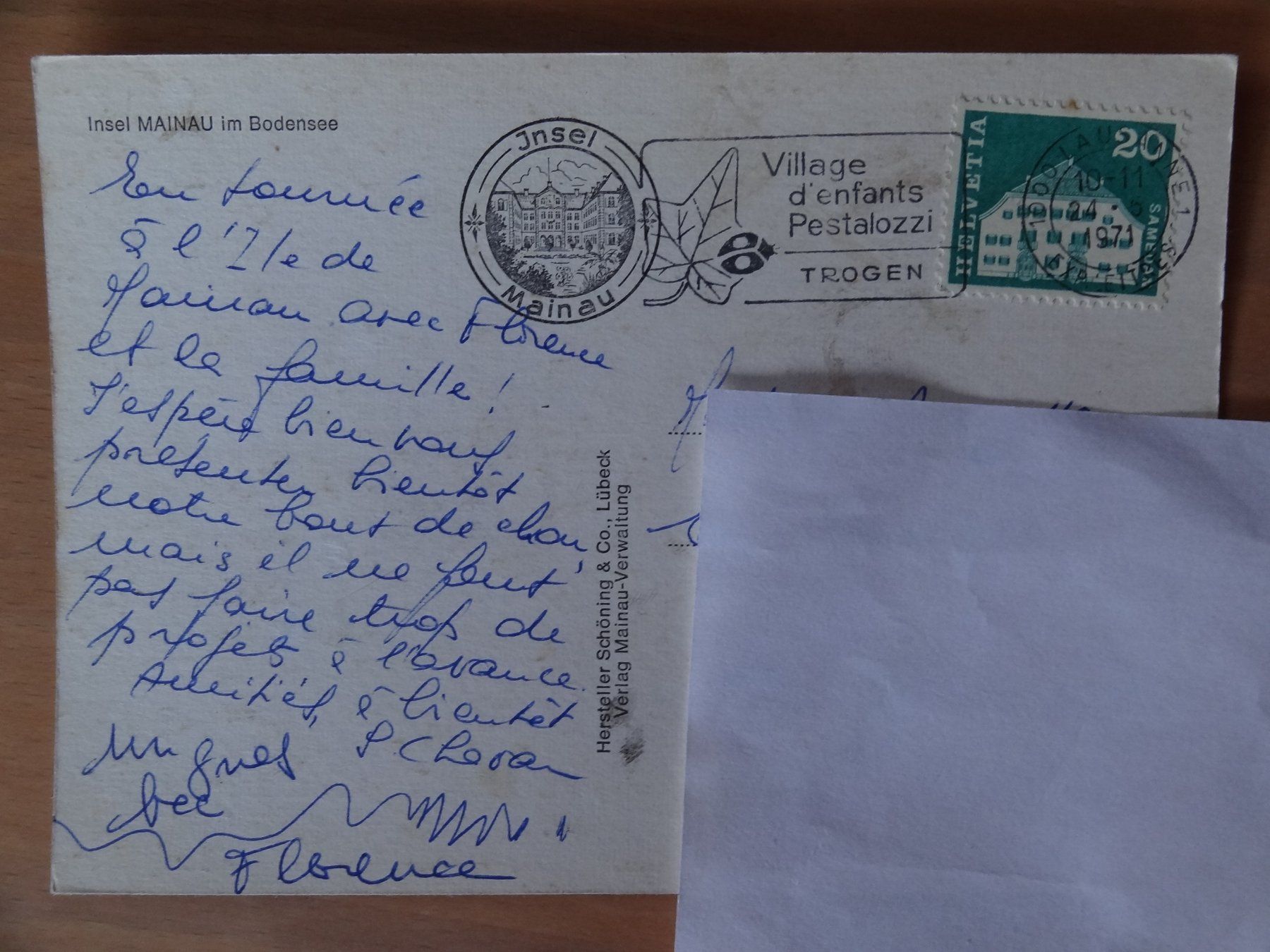 Cartoline postali: Insel Mainau im Bodensee - 1971 – Usato da St Léonard venduto da Riglin 1