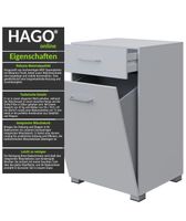 + HAGO® Badezimmerschrank Wäscheschrank Wäschkorb Schublade