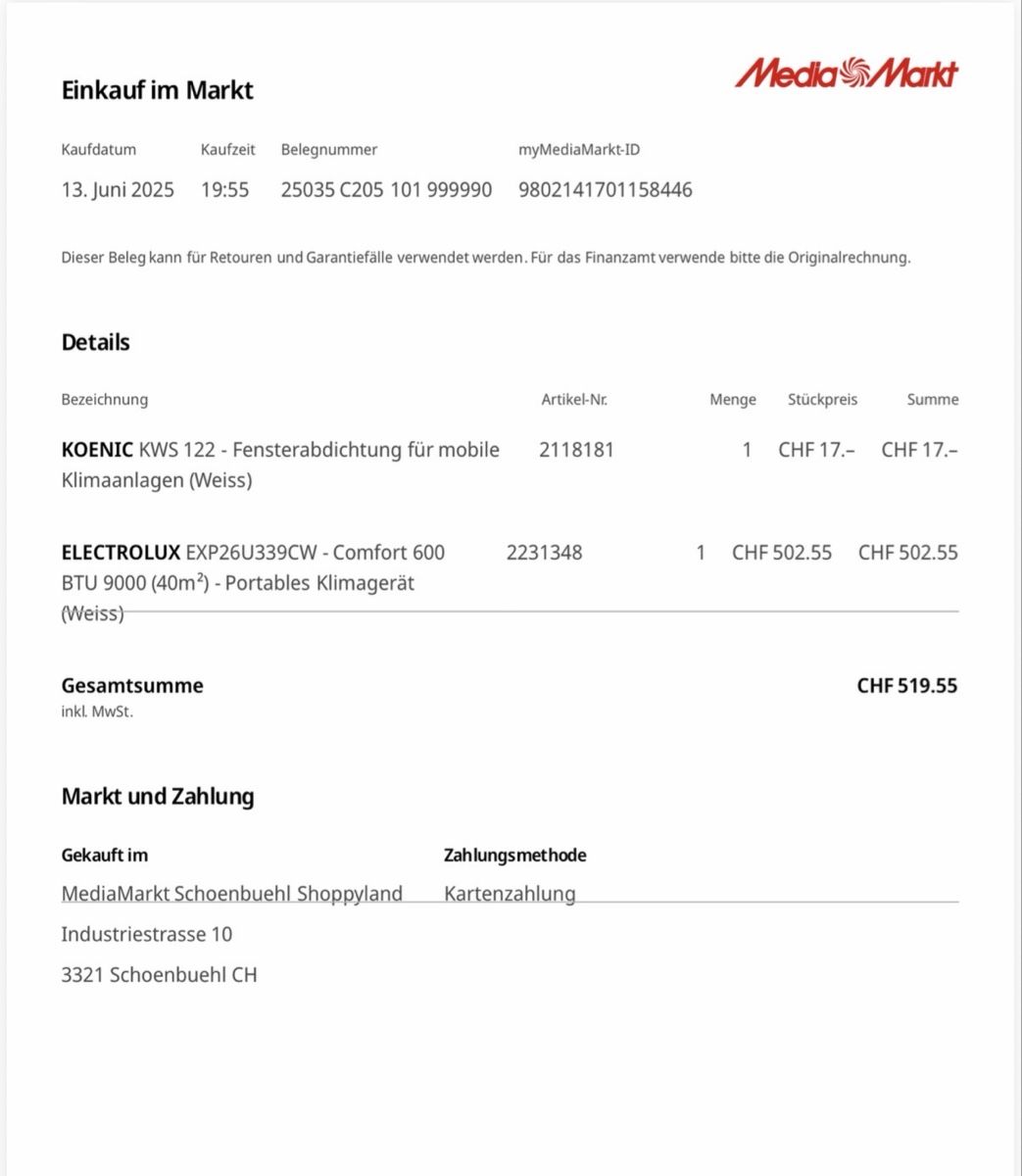Electrolux Klimageräte: Klimaanlage  – Gebraucht aus Moosseedorf von Dm0724 3