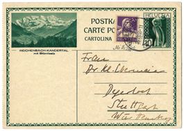 1933 Bildpostkarte Nr. 122y-027 mit Bild REICHENBACH, gest.
