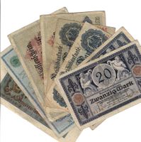 8 gebrauchte Reichsbanknoten