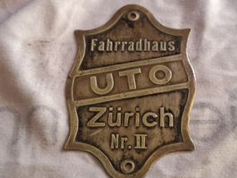 farradhaus velo plaquette de cadre UTO Zurich oldtimer rare