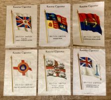 30er - 6 BRITISH EMPIRE Flaggen - Seide Sammelbilder England