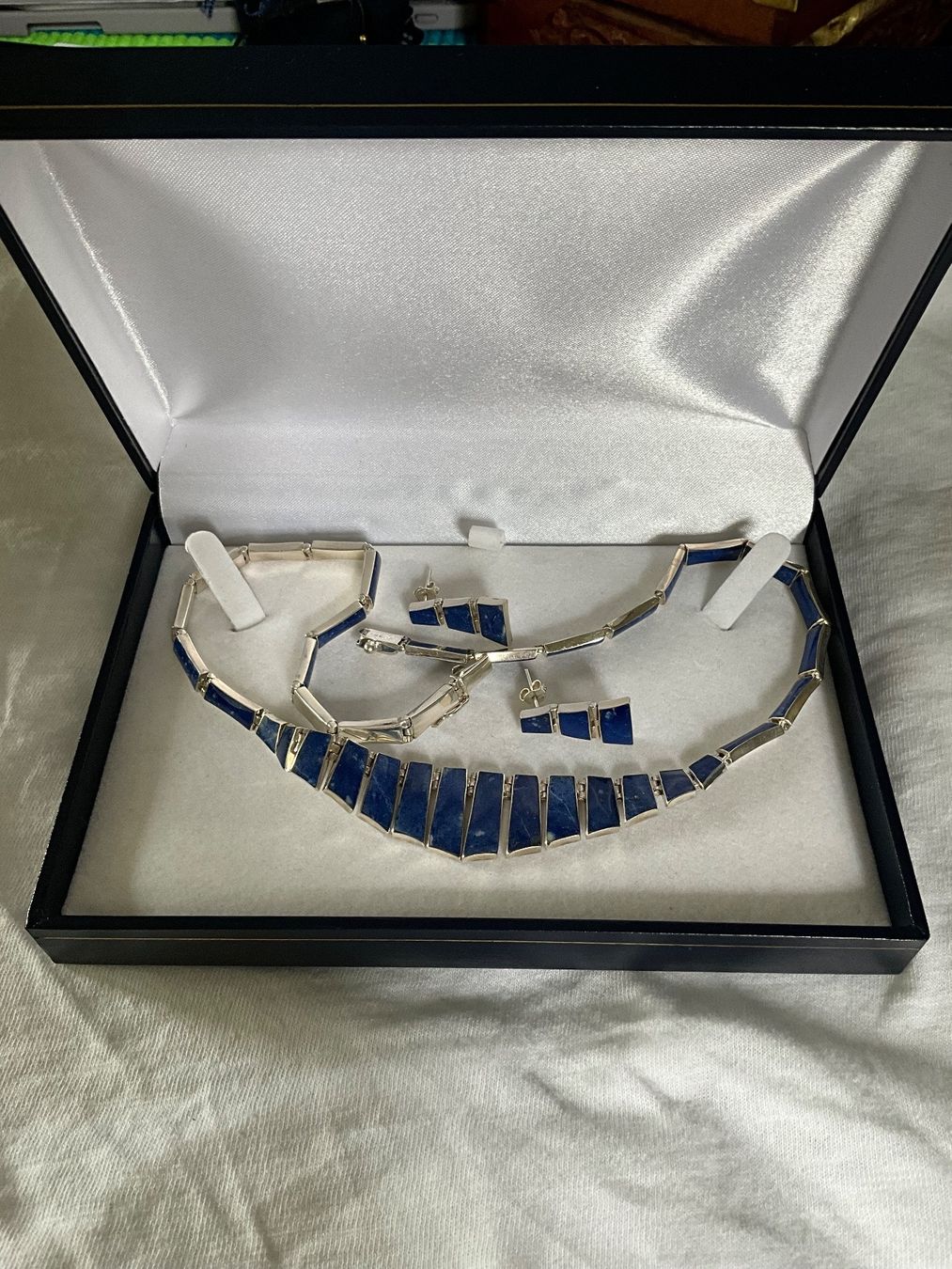 Catenine: NEU Set Sterlingsilber 950 mit Lapislazuli – Nuovo e nell'imballaggio originale da Bern venduto da Javero 2