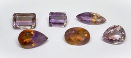 Lot 6 x amétrines 101.96 ct - Valeur 800.- Fr