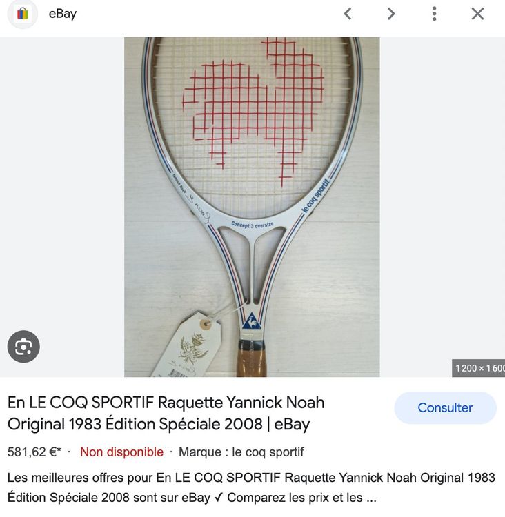 Yannick Noah Le coq Sportif roland garros 1983 limited ed