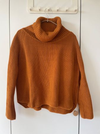 Gemütlicher Rollkragen-Pullover von Hessnatur Gr. 38