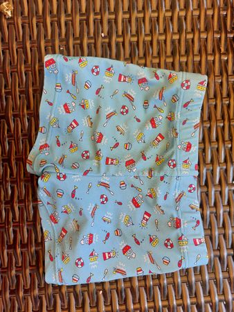 Badehose für Buebe, Gr. 86, hellblau mit Schiffli