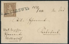 BE Walterswil - Stabstempel - Sitzende Helvetia - Brief