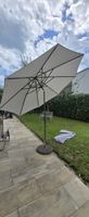 Parasol octogonal, idéal pour terrasse ombragée