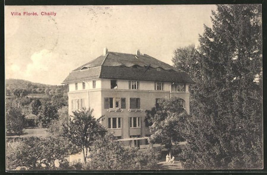Cartoline postali: Chailly, Villa Florès, circulée probablement vers 1909 – Usato da Frauenfeld venduto da POML