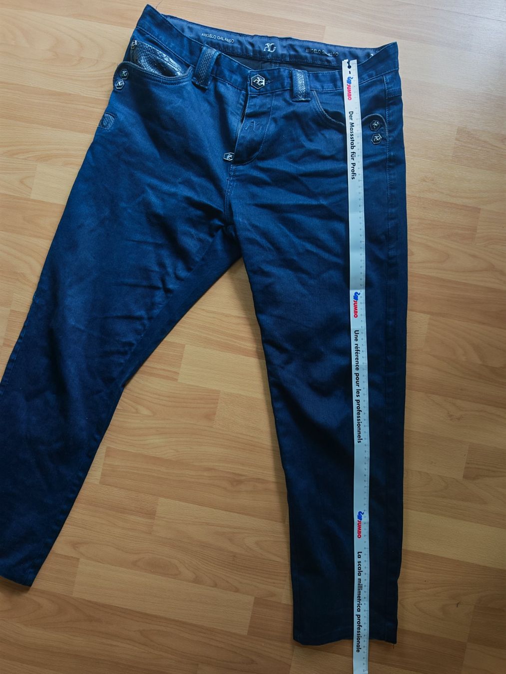 Pantaloni: ANGELO GALASSO Luxus Herren Jeans Dunkelblau Python M/ 34 – Usato da Pfäffikon SZ venduto da mat_qgm9 5