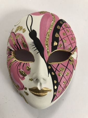 Kleine echte venezianische Maske HANDBEMALT made in Italy