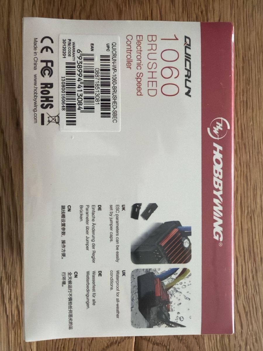 Hobbywing Modellismo RC: Hobbywing Quicrun 1060 Brushed ESC neu – Nuovo e nell'imballaggio originale da Egolzwil venduto da Jrg2005privat 2