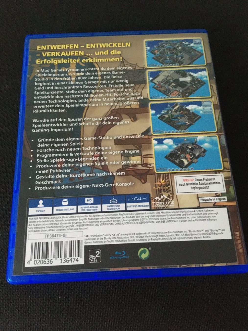 Sony Giochi: Mad Games Tycoon für PS4 – Usato da St.Gallen venduto da sjosjo 1