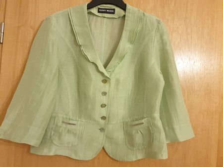 Blazer d'été, L, lin, Gerry Weber vert clair, très bon état
