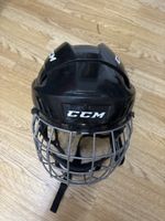 Casque hockey CCM FL40 L noir avec grille, bon état